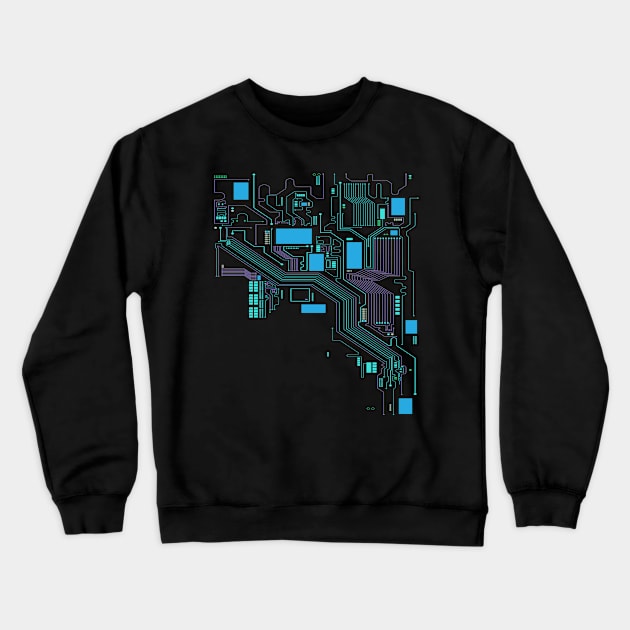 Computer Cpu Computer Scientist Hacker Crewneck Sweatshirt by MooonTees